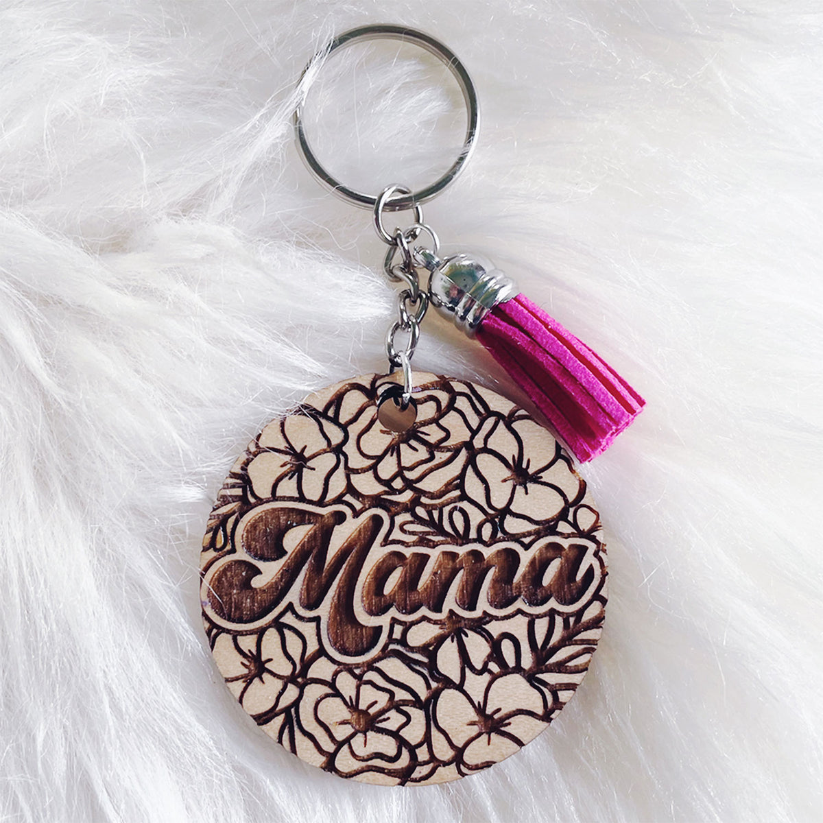 Floral Mama Keychain – Glowforge Shop
