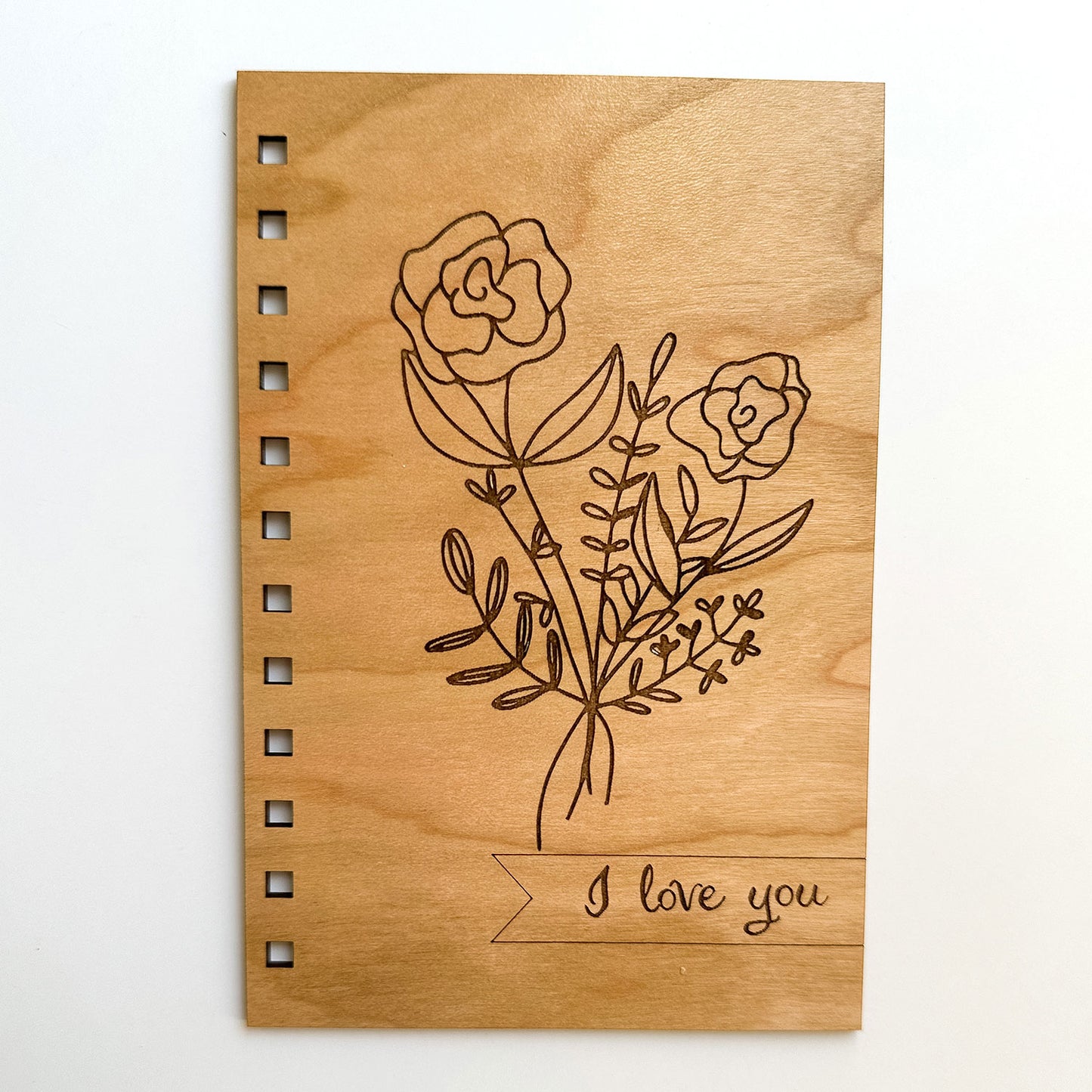 Flower Bouquet I Love You Photo Album Cover - Mother's Day Gift