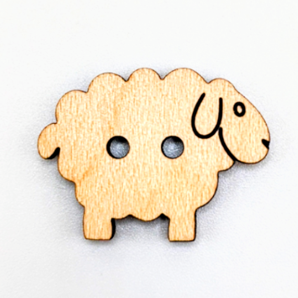 Fluffy Sheep Button