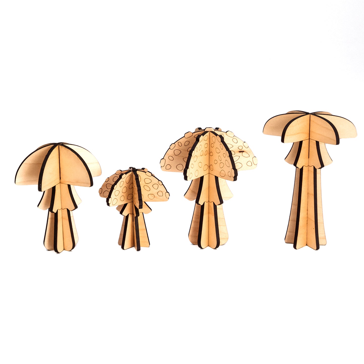 Freestanding Mushroom Decorations (Set of 4)