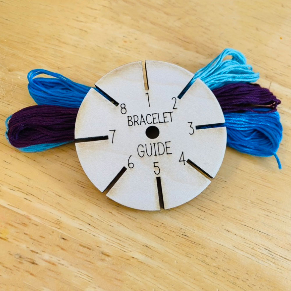 Lom Wheel Friendship Bracelet Guide Kumihimo Wheel Loom Disc – Glowforge Shop