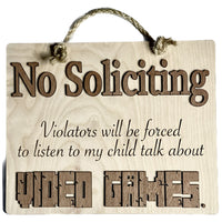 Funny No Soliciting Front Door Sign