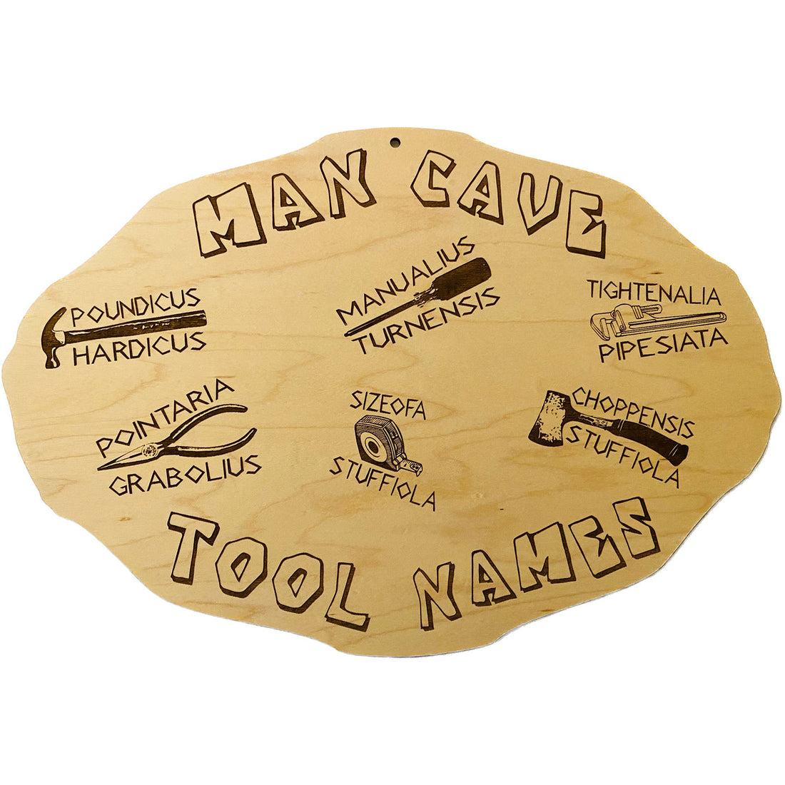Funny and Cool Man Cave Tool Names Sign – Glowforge Shop