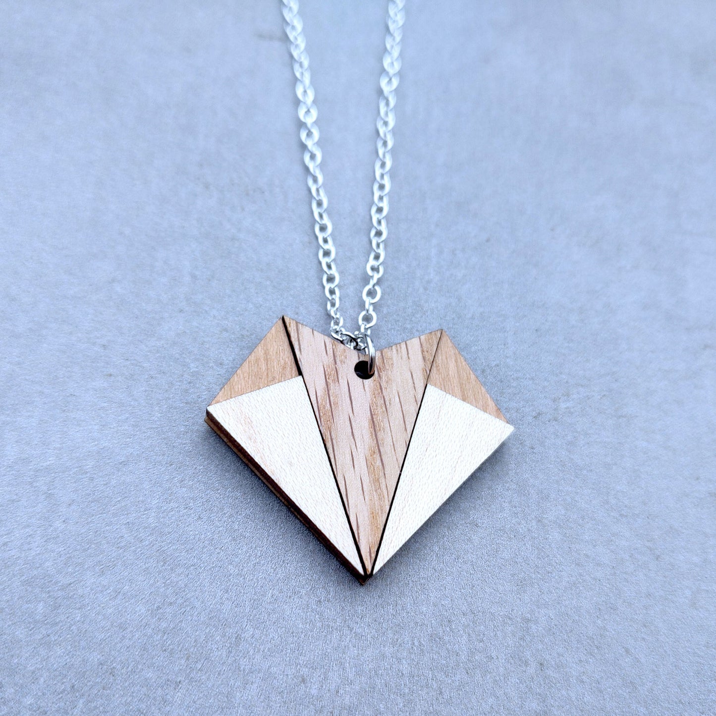  Triangle Origami Paper Airplane Necklace,Geometric