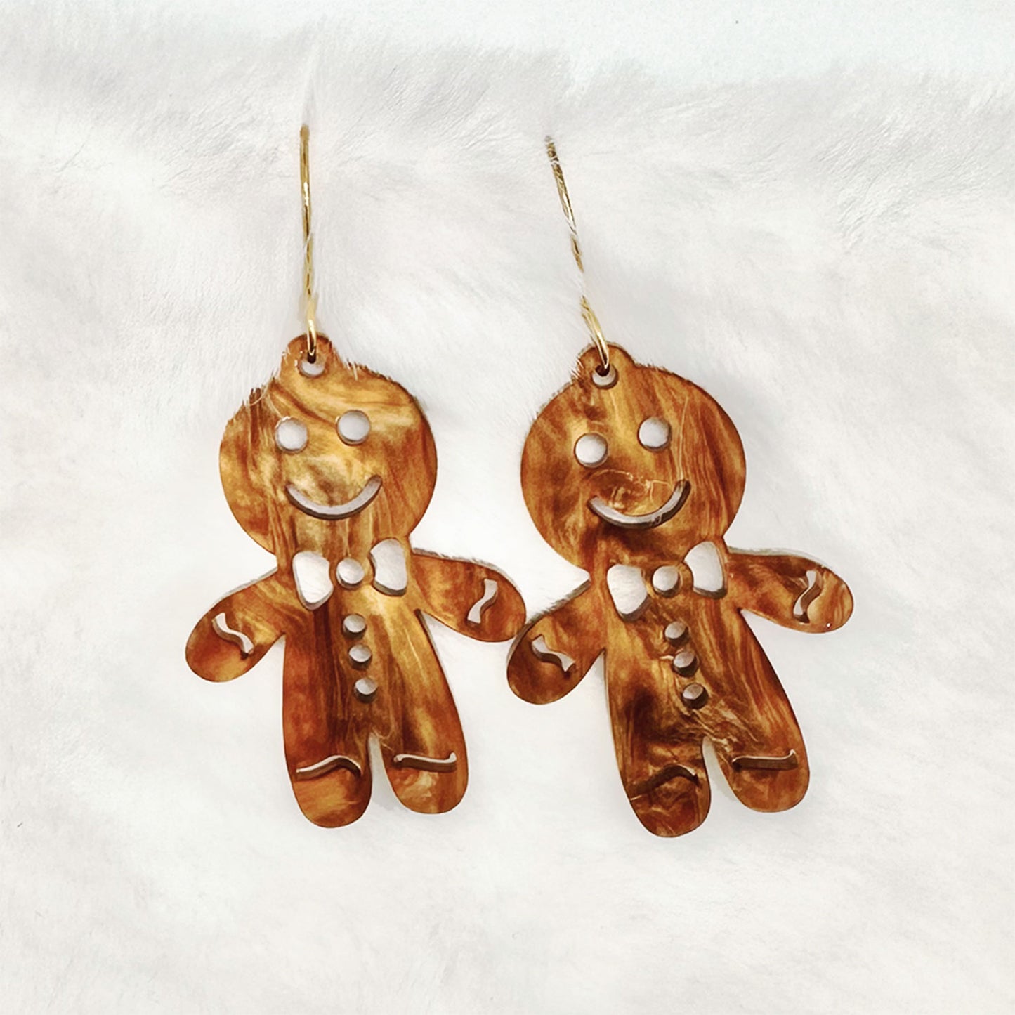 Gingerbread Man and Woman Dangle and Stud Earring Set