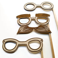 Glasses Photobooth Props (Set of 3)
