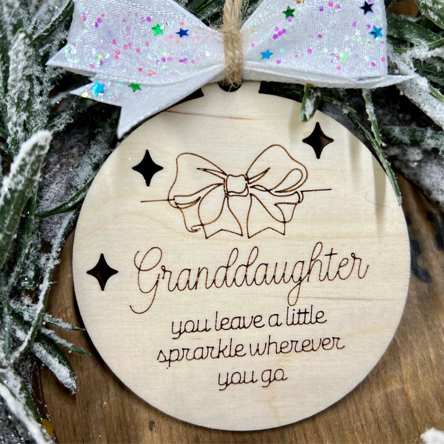 Granddaughter Christmas Ornament Easy Score and Cut Gift