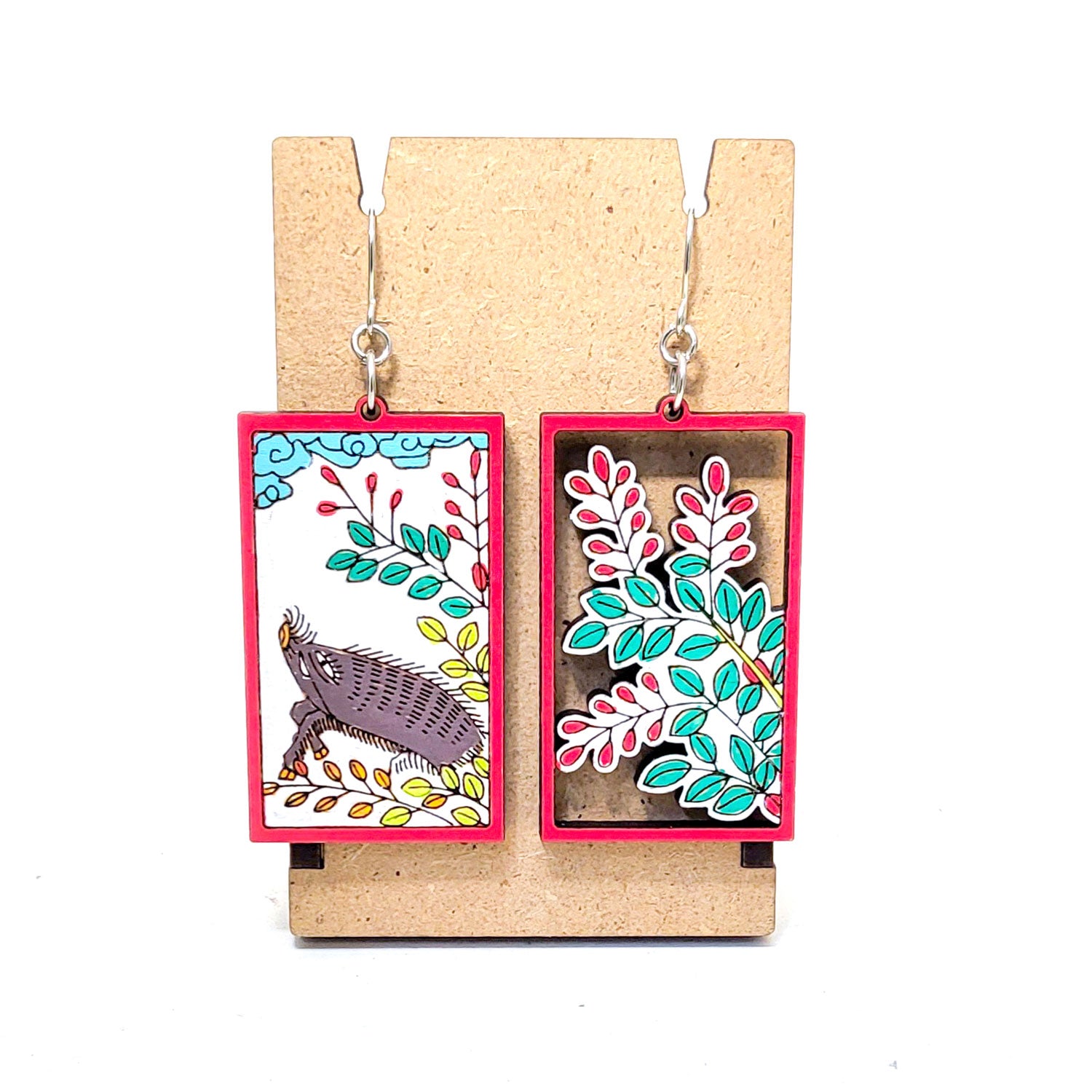 Hanafuda Earring- July – Glowforge Shop