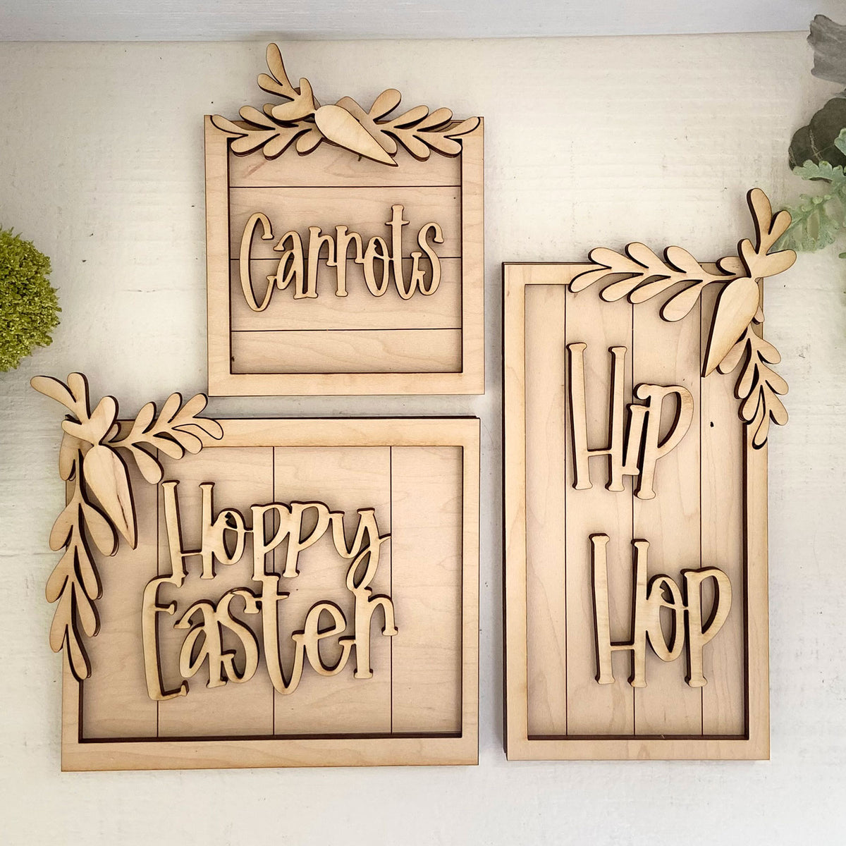 Hoppy Easter Bunny Carrot Patch Sign (Set of 3) – Glowforge Shop
