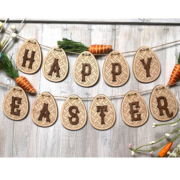 Happy Easter Spring Banner – Glowforge Shop