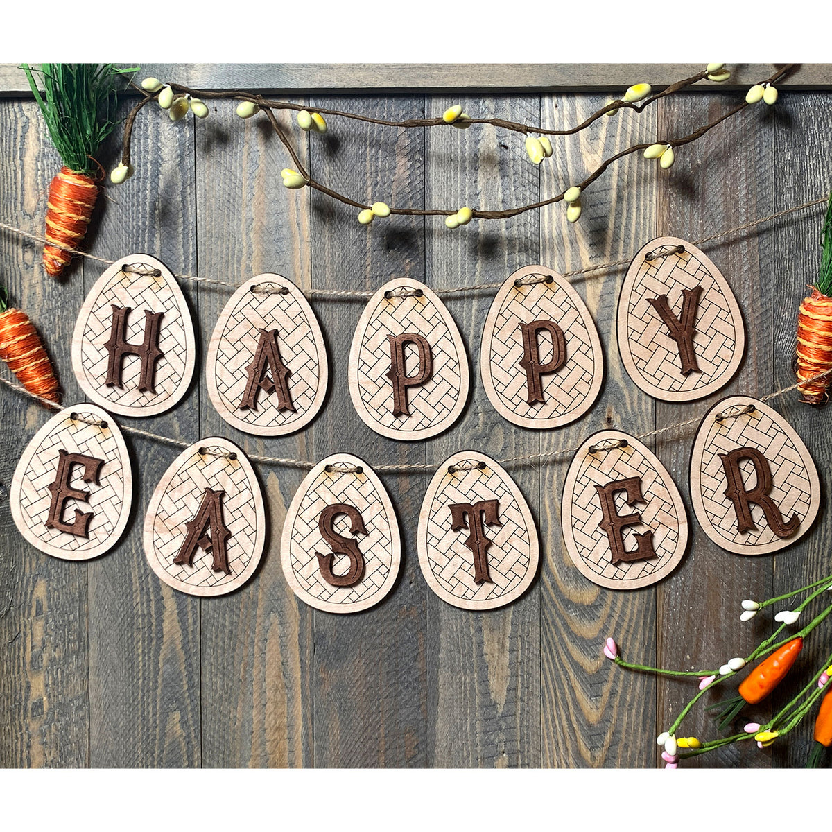 Happy Easter Spring Banner – Glowforge Shop