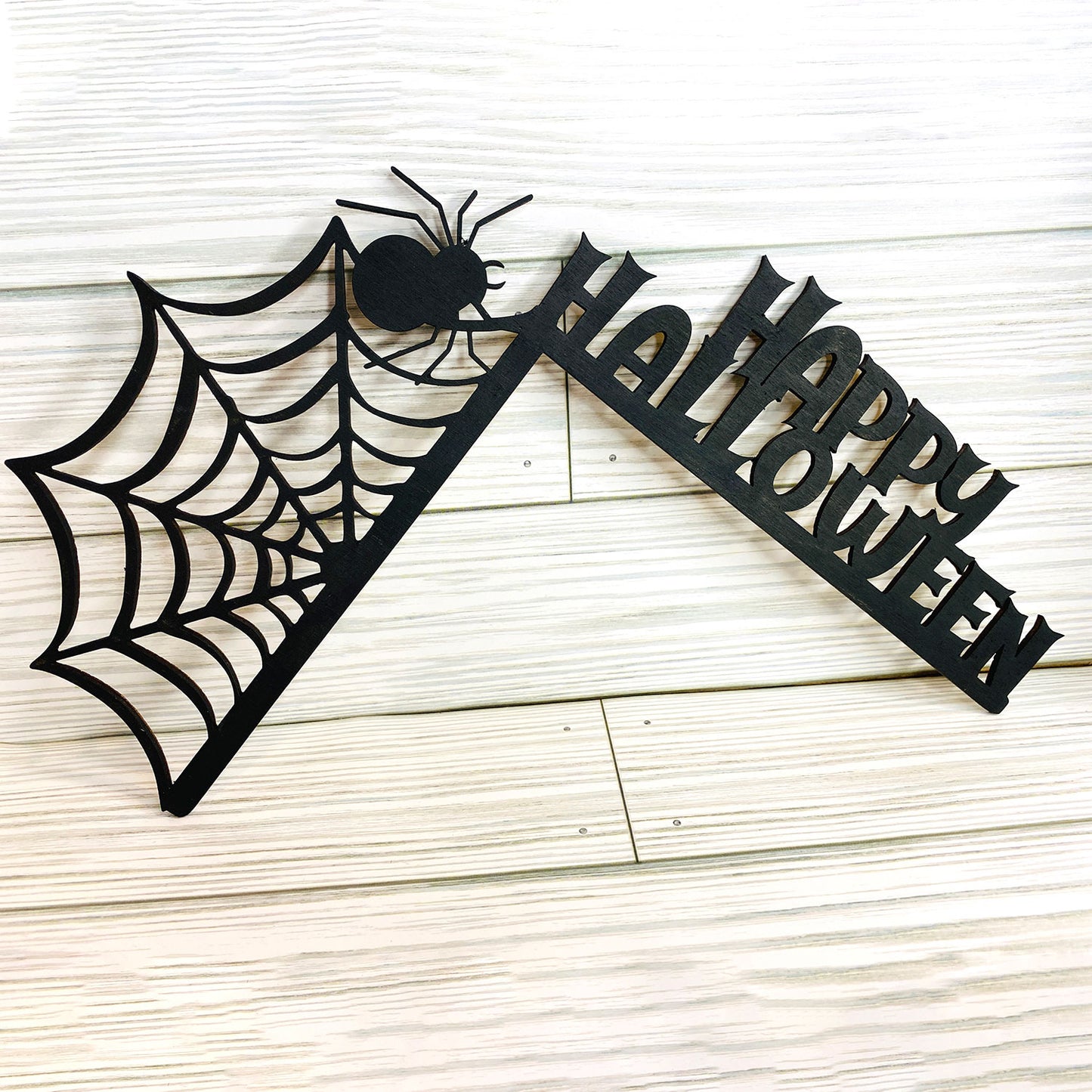 Happy Halloween Spider Web Spooky Door Trim Home Decor