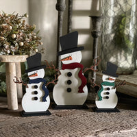 Happy Snowmen Shelf Sitters (Set of 3)