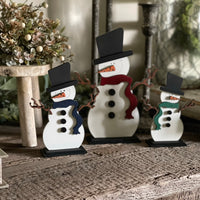 Happy Snowmen Shelf Sitters (Set of 3)