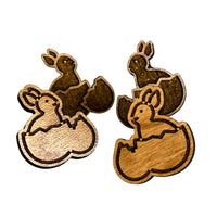 Hatching Bunny Stud Earrings (Set of 2)