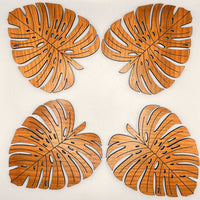Hawaiian Monstera Leaf Coasters