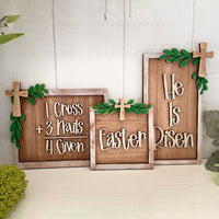 He is Risen Easter Sign (Set of 3)