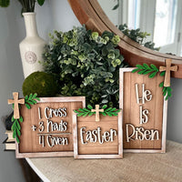 He is Risen Easter Sign (Set of 3)