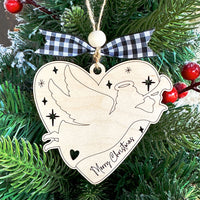 Heart Shape Angel Christmas Ornament