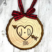 Heart Wood Slice Ornament