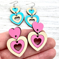 Hearts Embrace Dangles and Post Earrings (Set of 2)