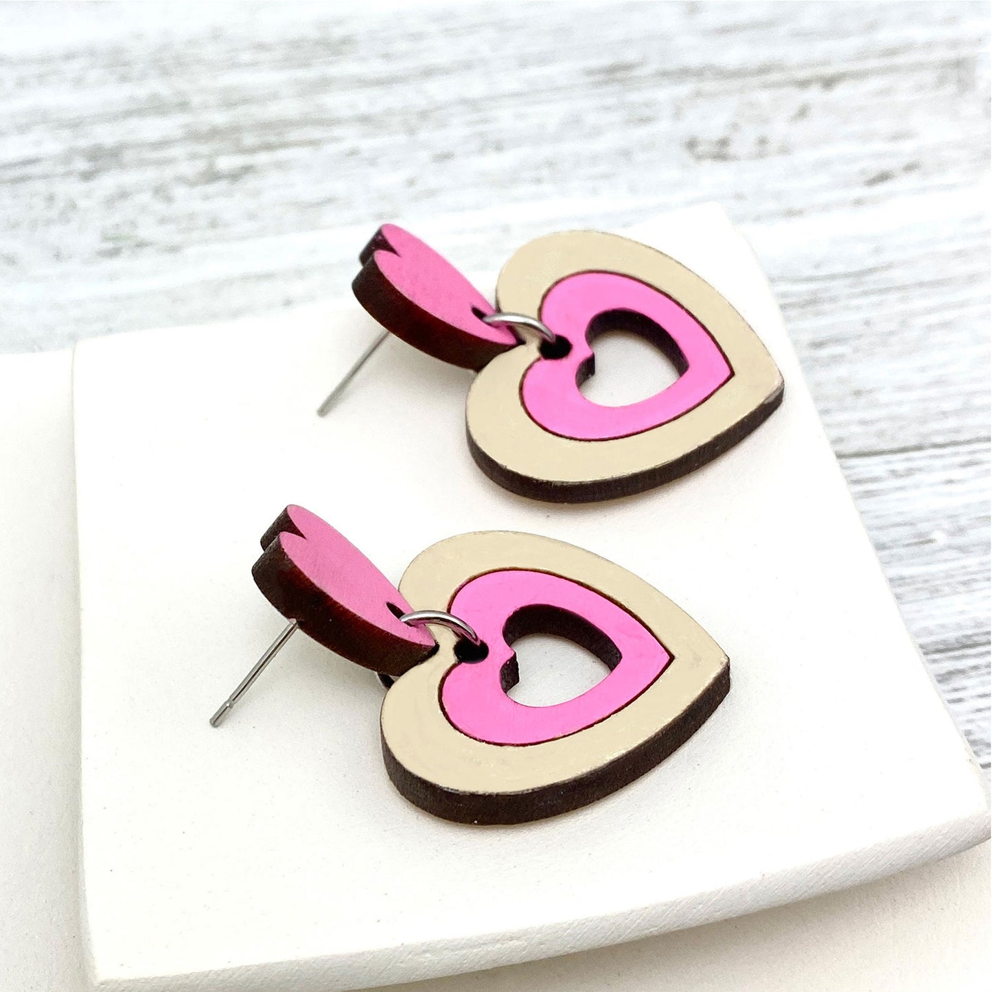 Hearts Embrace Dangles and Post Earrings (Set of 2)