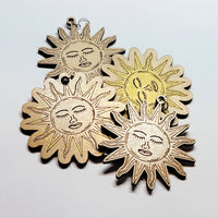 Heraldic Sun Earrings, Pendant and Keychain Set