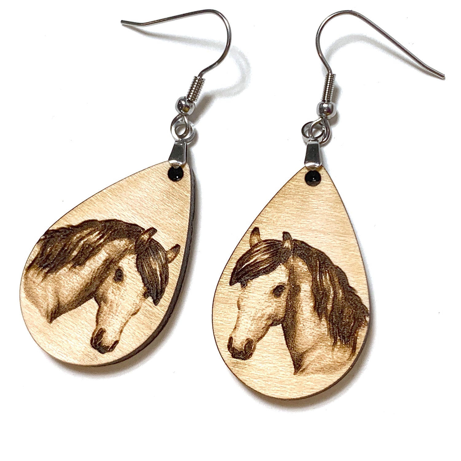 Horse Teardrop Earrings - Western Jewelry – Glowforge Shop