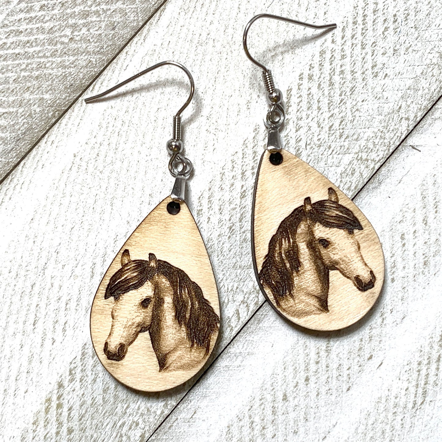 Horse Teardrop Earrings - Western Jewelry