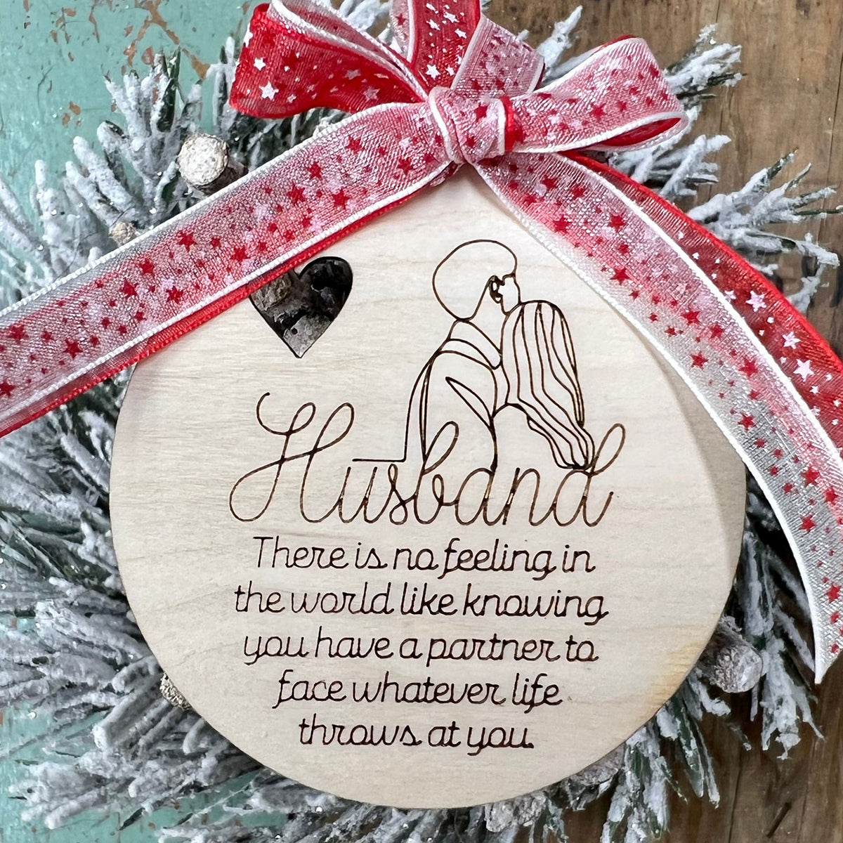 Husband Christmas Ornament Easy Score and Cut Gift – Glowforge Shop