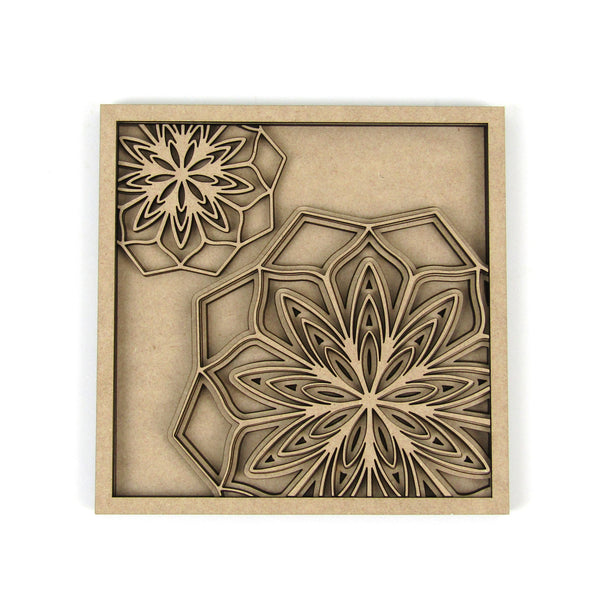 Blooming Mandalas Layered Wall Art, Frame 1 of 4 – Glowforge Shop