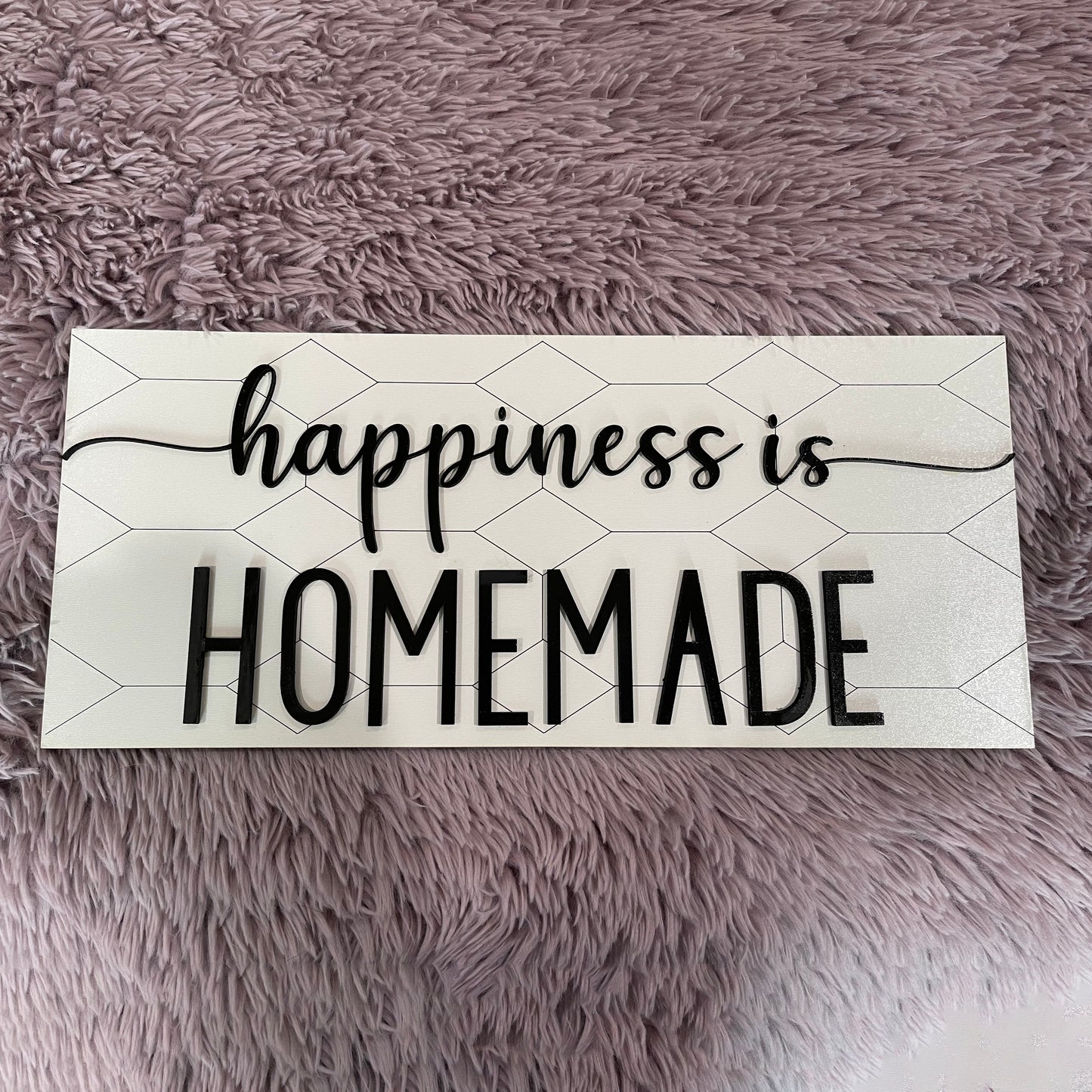 Happiness is Homemade Patterned Sign