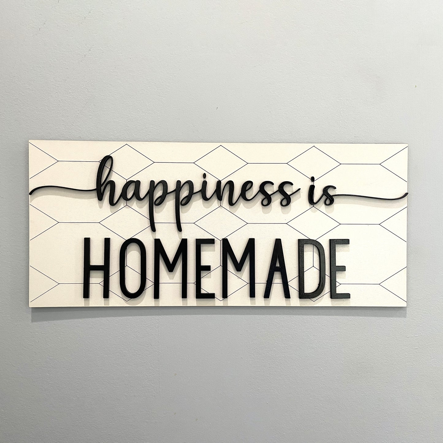 Happiness is Homemade Patterned Sign – Glowforge Shop