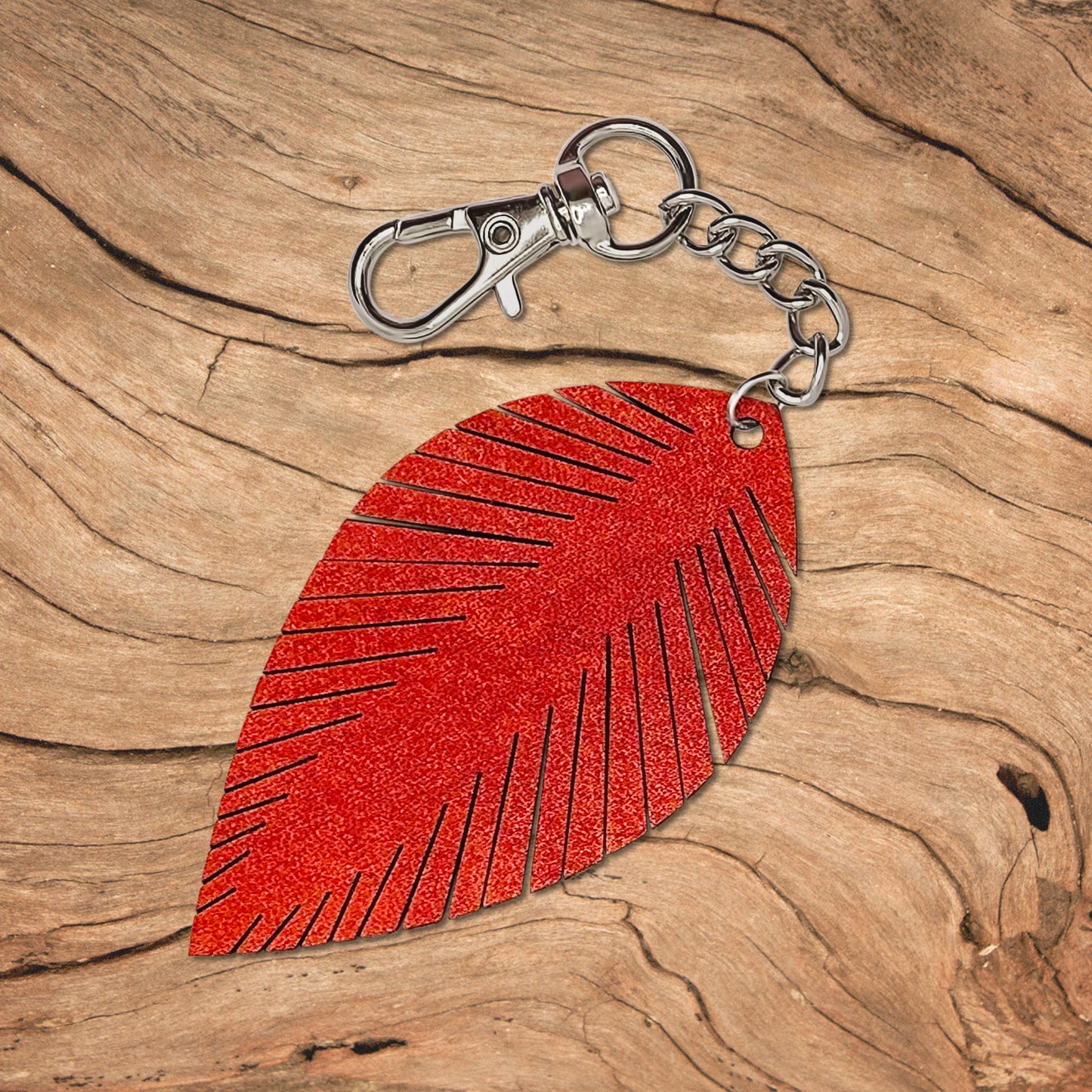 Leather Fringe Feather Earrings