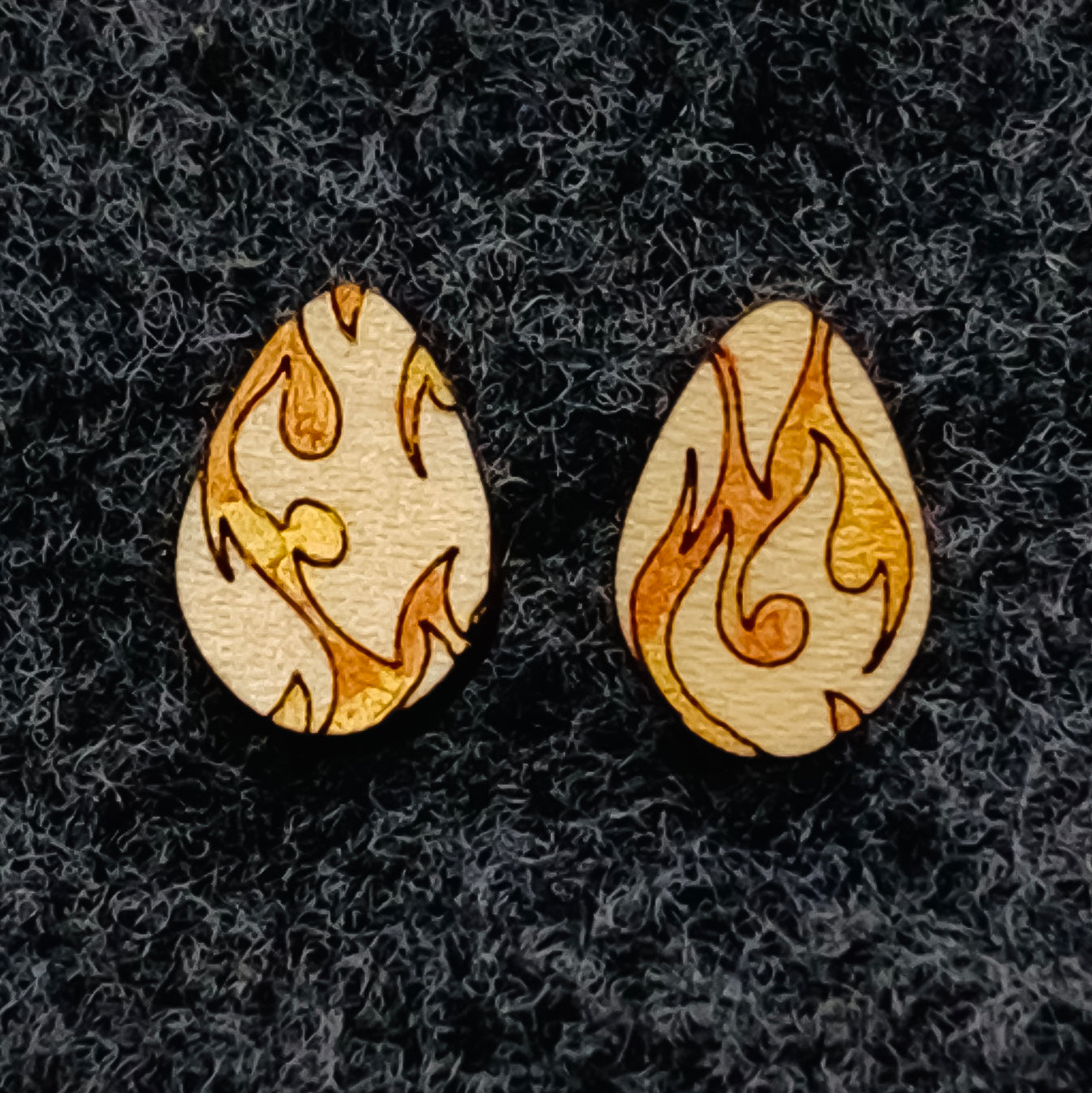 Fire Dragon Egg Stud Earrings