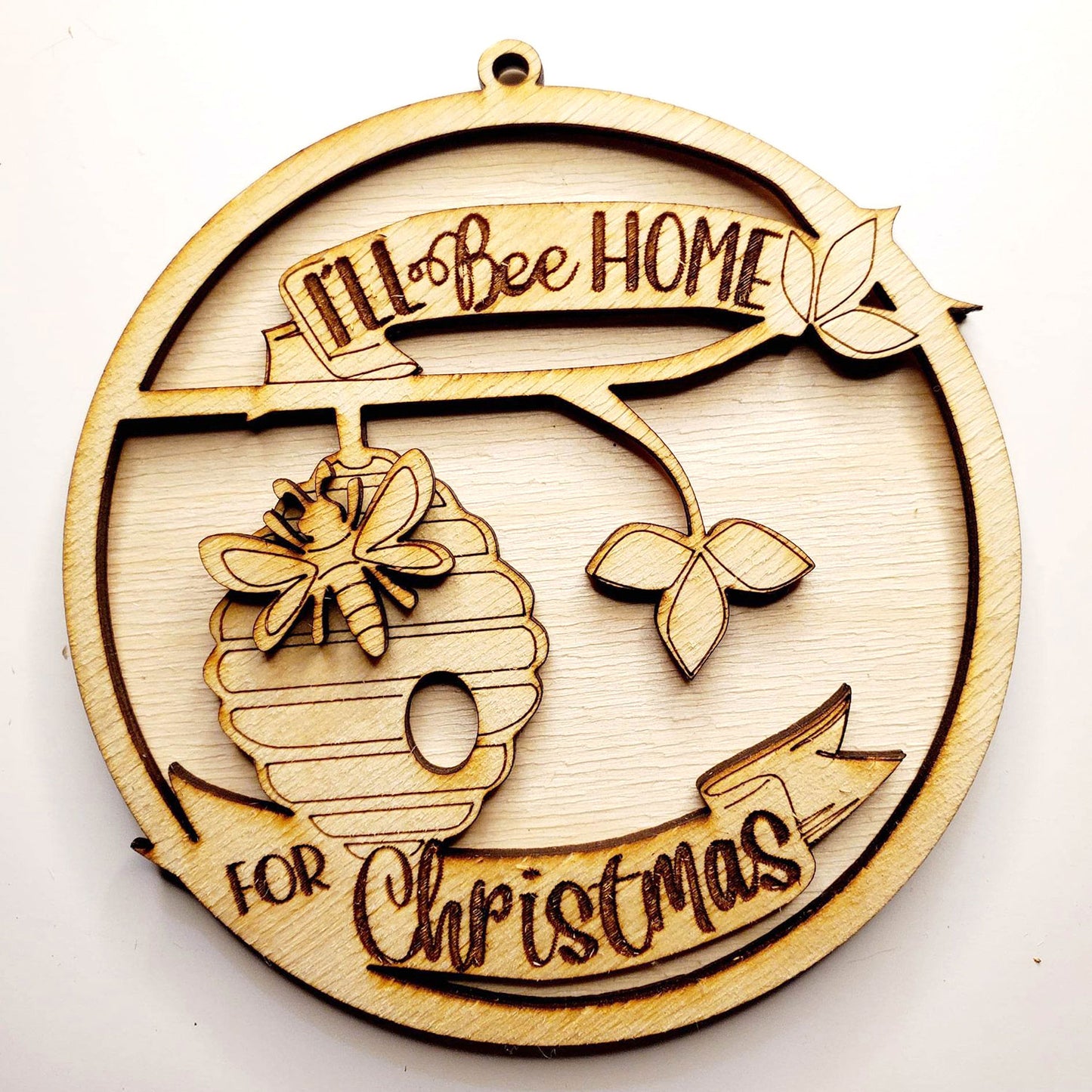 I'll Bee Home for Christmas Ornament