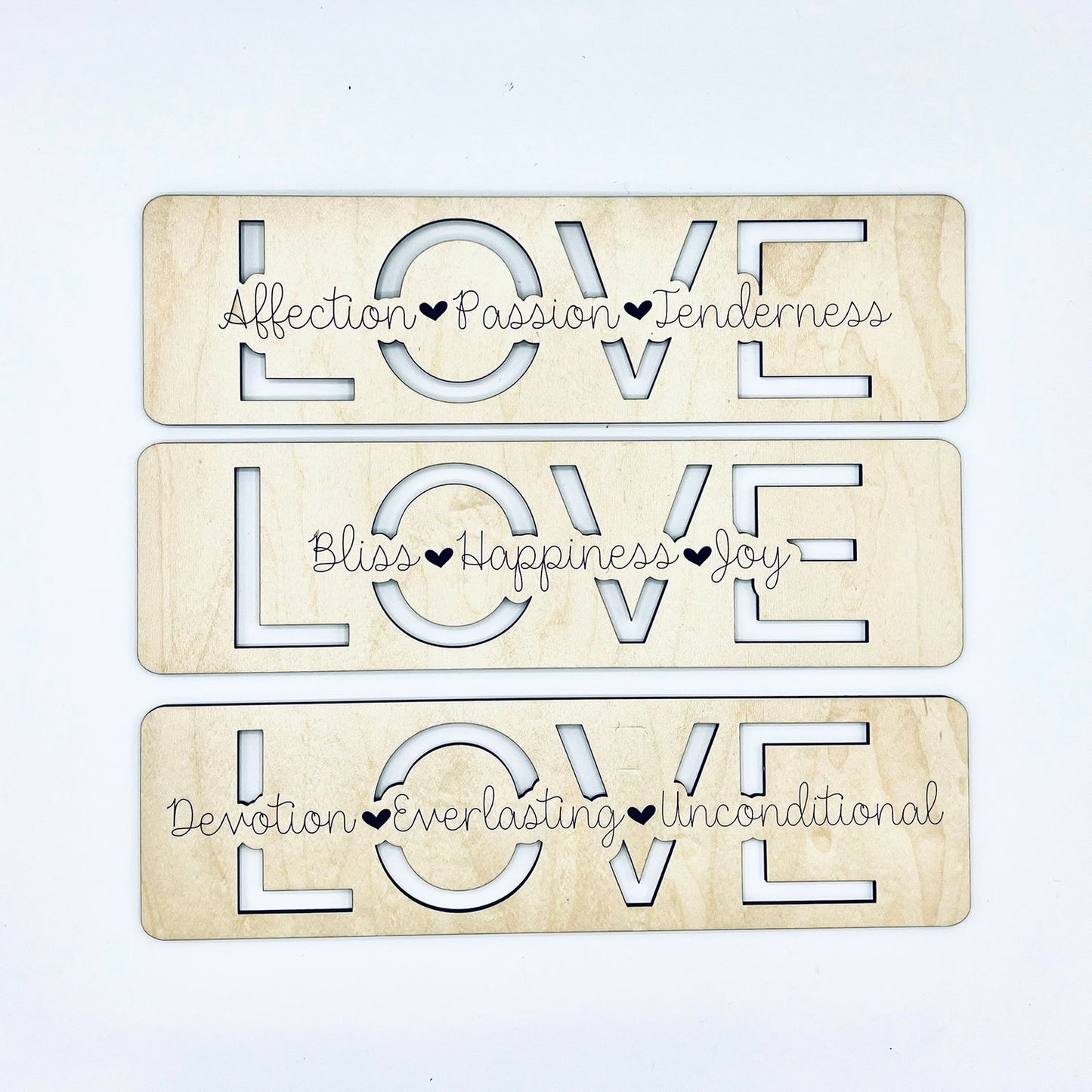 Inspirational Love Sign (Set of 3)