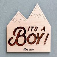 It's a Boy Mountain Gender Reveal Sign