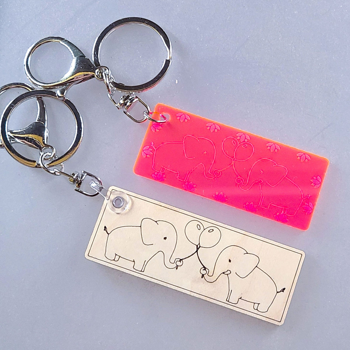 Kawaii Elephant Rectangular Keychains – Glowforge Shop
