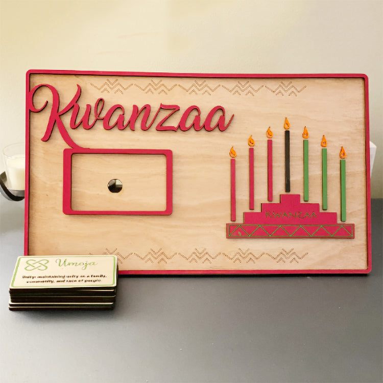 Kwanzaa Table Sign with Kinera and Principles