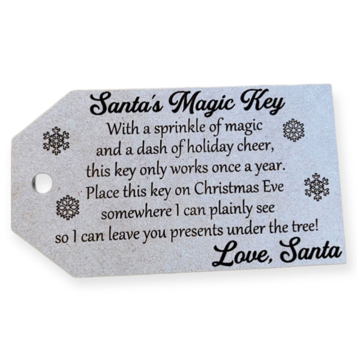 Large Santa's Magic Key Christmas Holiday Ornament