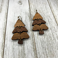 Layered Christmas Tree Earrings