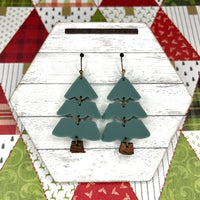 Layered Christmas Tree Earrings