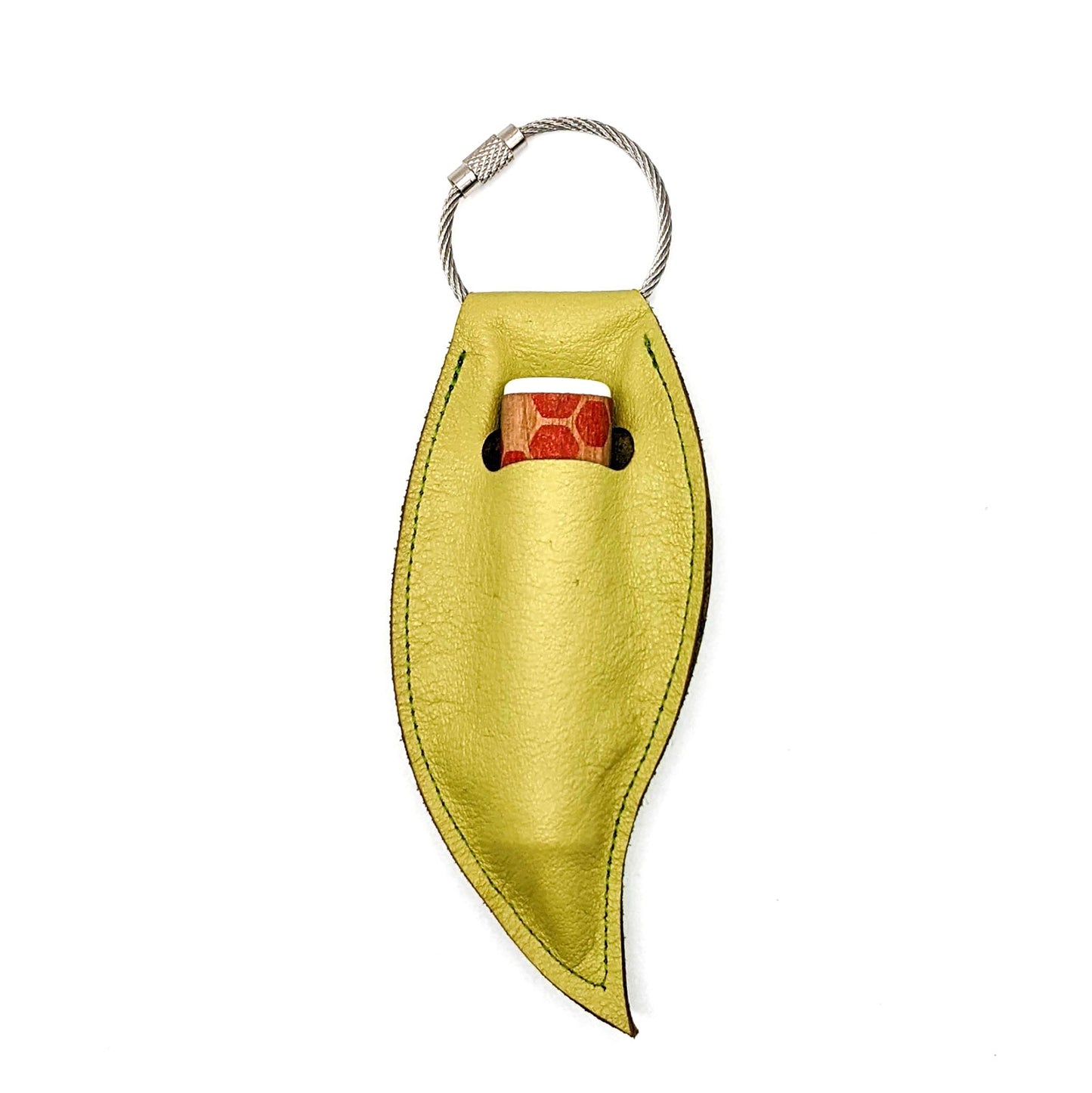 Leaf Lip Balm Holder Keychain