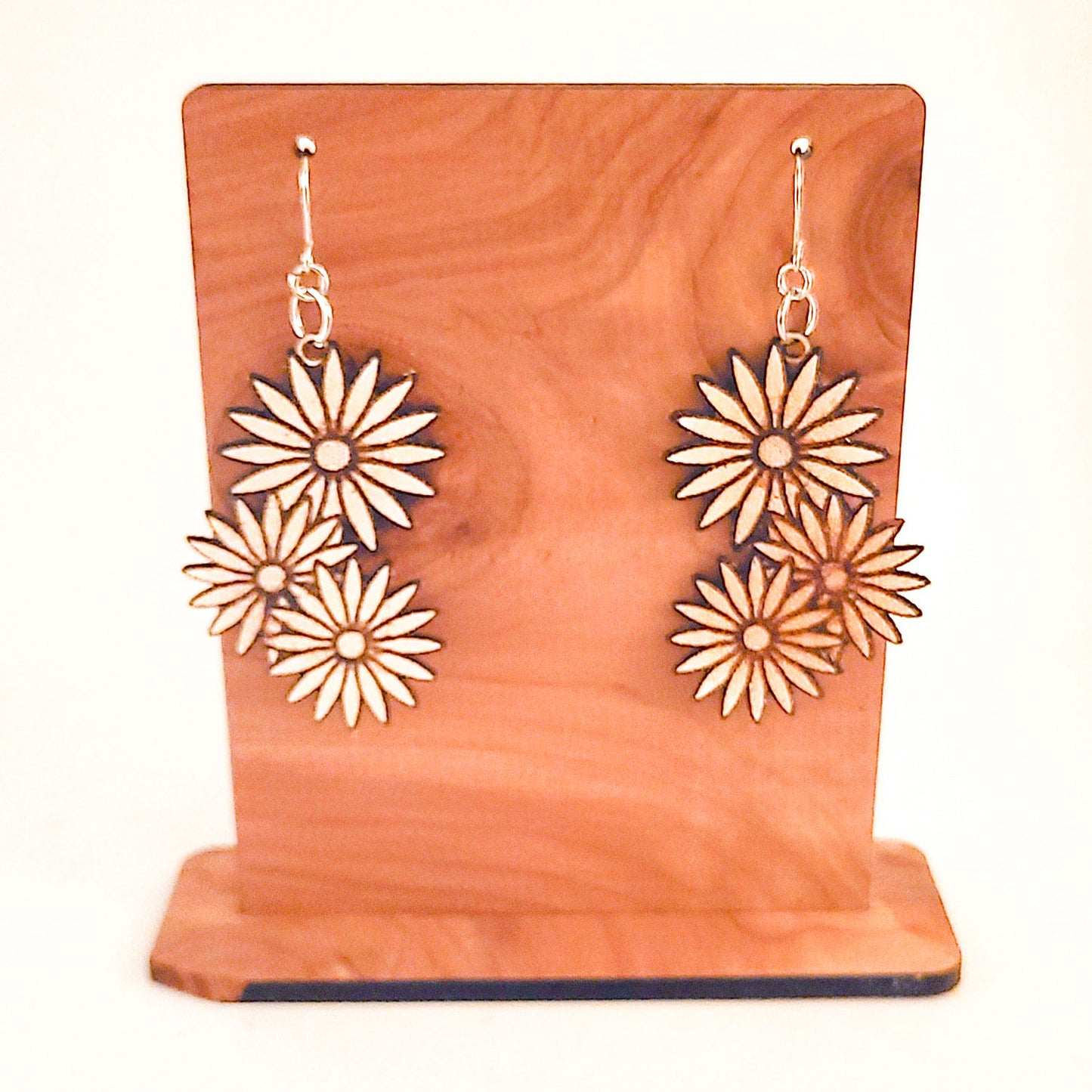 Leather Daisy Dangles