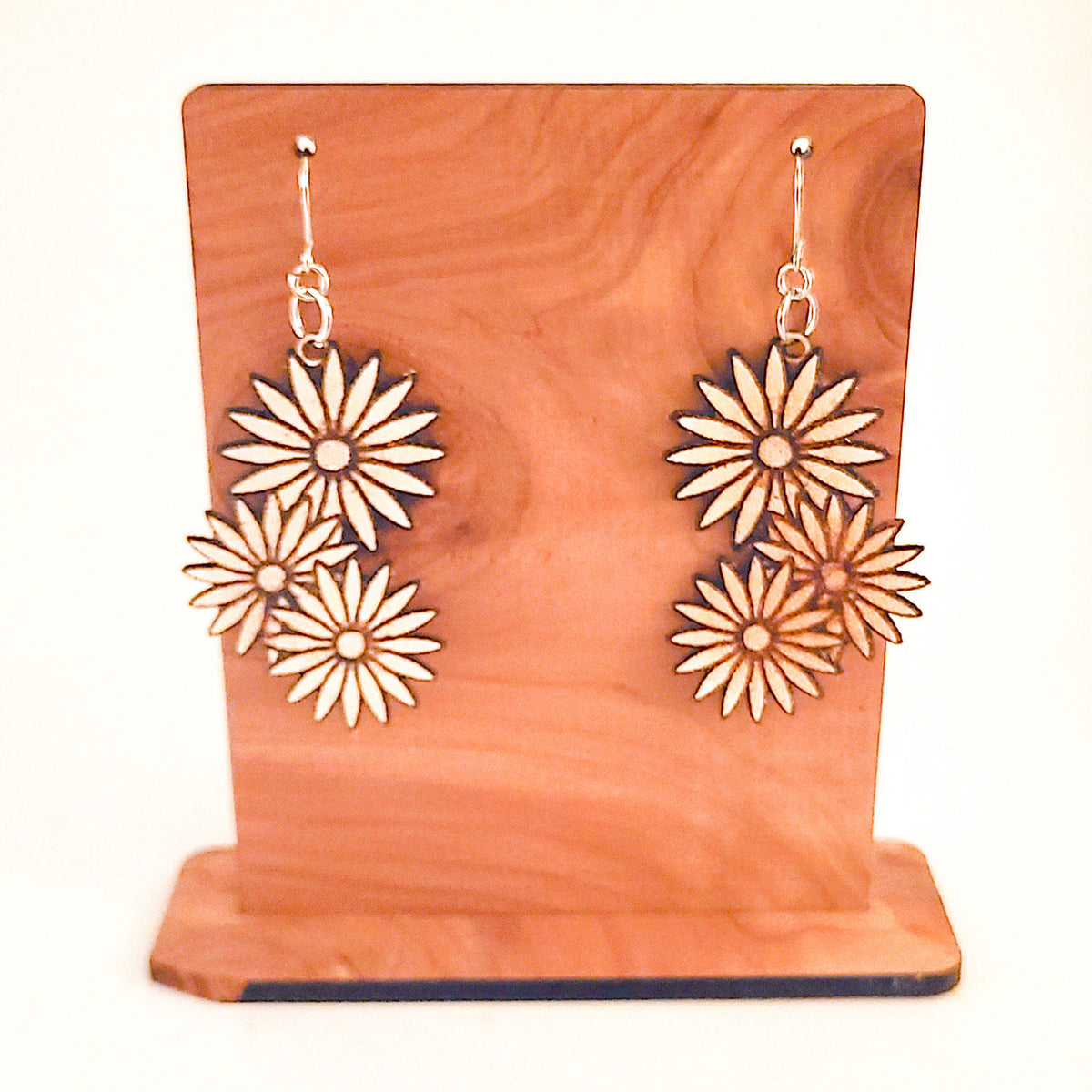 Leather Daisy Dangles Glowforge Shop Leather daisy dangles glowforge shop