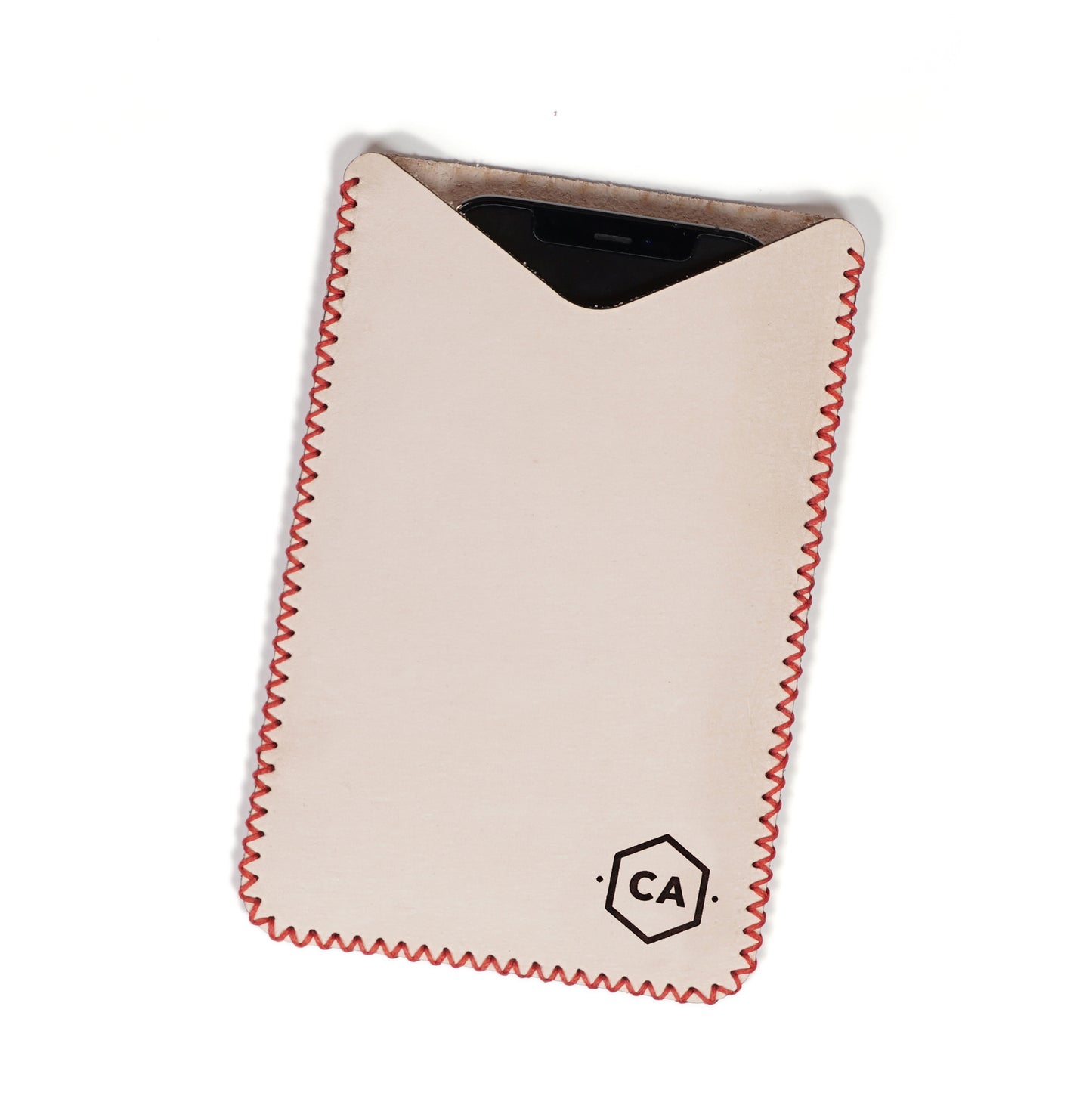 Personalized Leather Phone Sleeve (Compatible with iPhone)