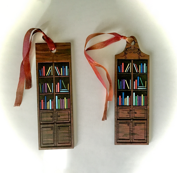 Library Bookshelf Bookcase Bookmark (Set of 2) – Glowforge Shop