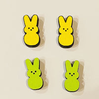 Marshmallow Candy Bunny Easter Stud Earrings