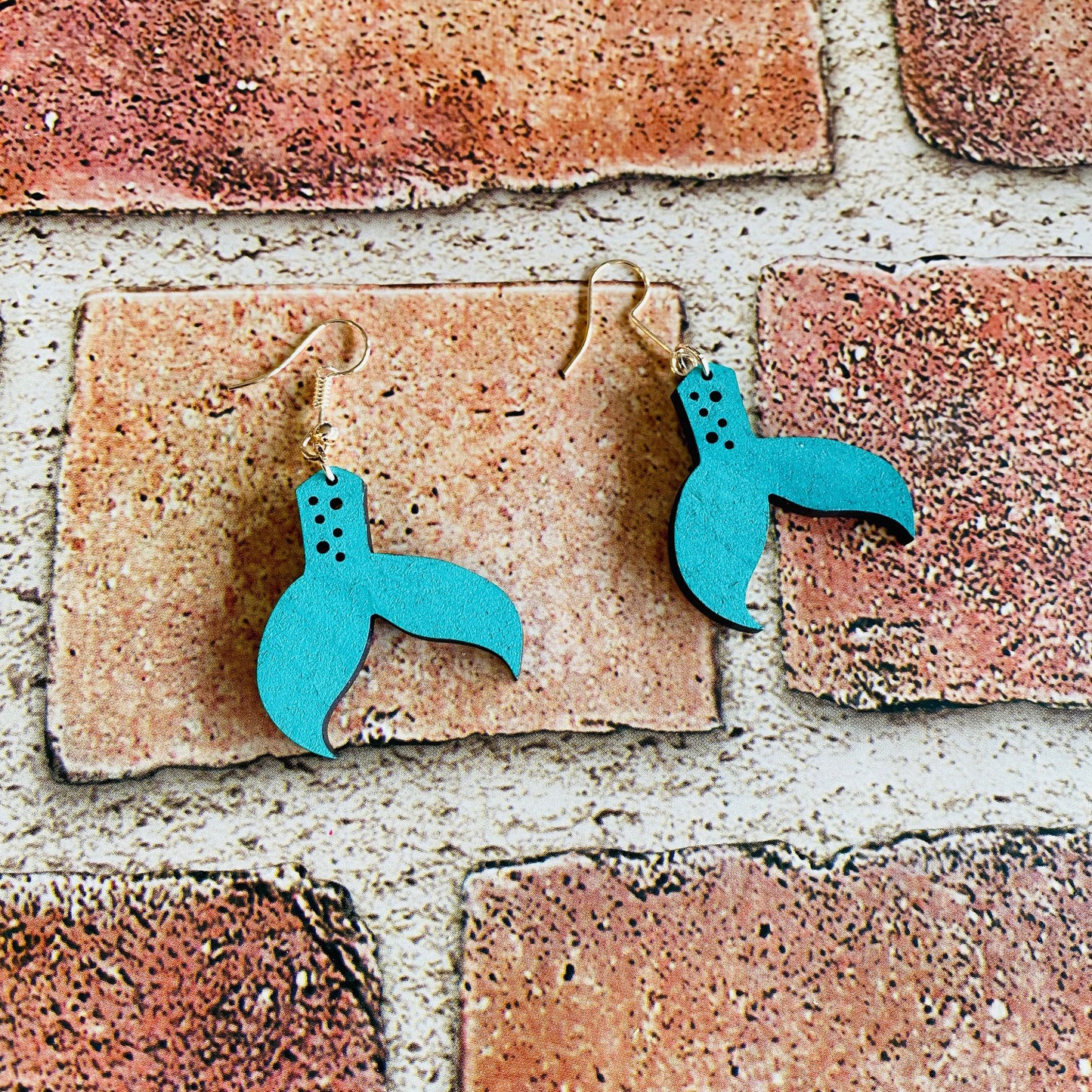 Mermaid Tail Bubble Fin Dangle Earrings